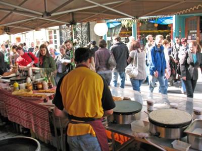 crepes and crowds